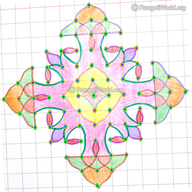 Small pooja kolam may8 2015 with dots