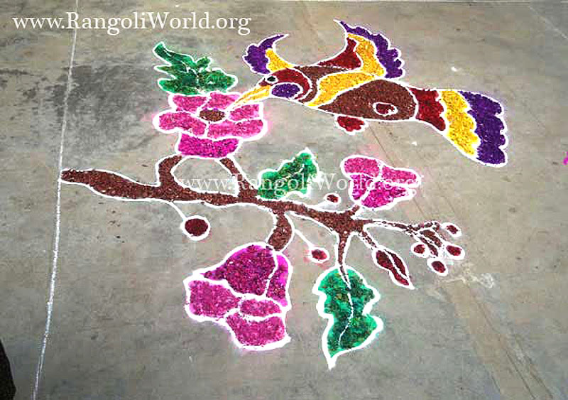 Woodpecker Rangoli